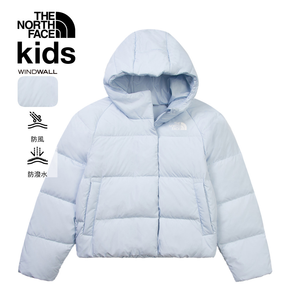 The North Face北面兒童藍色DWR防潑水羽絨外套｜88UDBPO