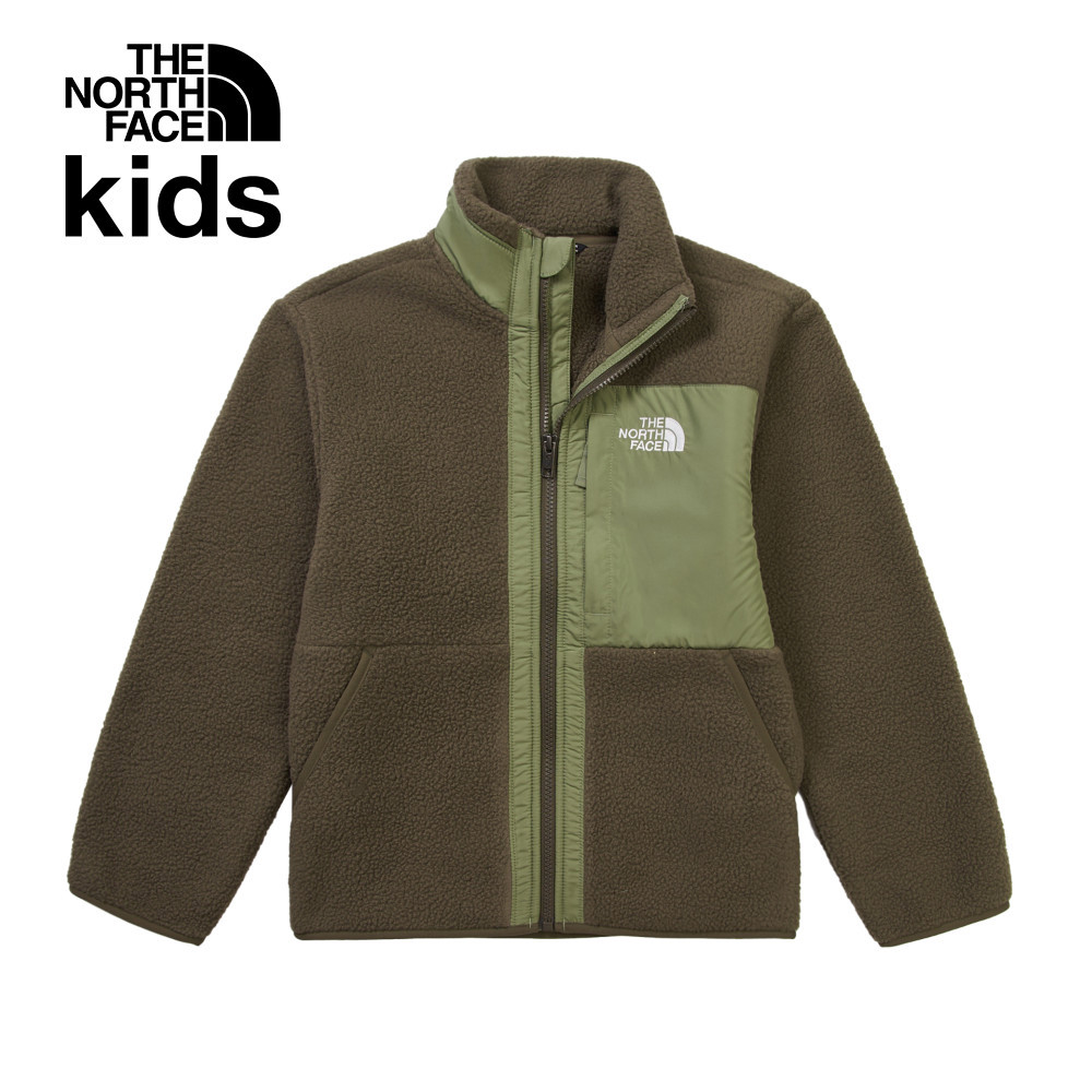 The North Face北面兒童綠色抓絨外套｜8AZGC8I｜运动品牌专卖