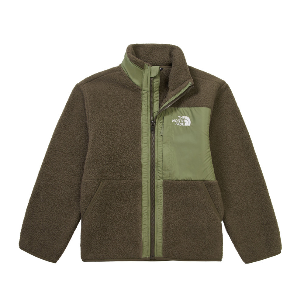 The North Face北面兒童綠色抓絨外套｜8AZGC8I