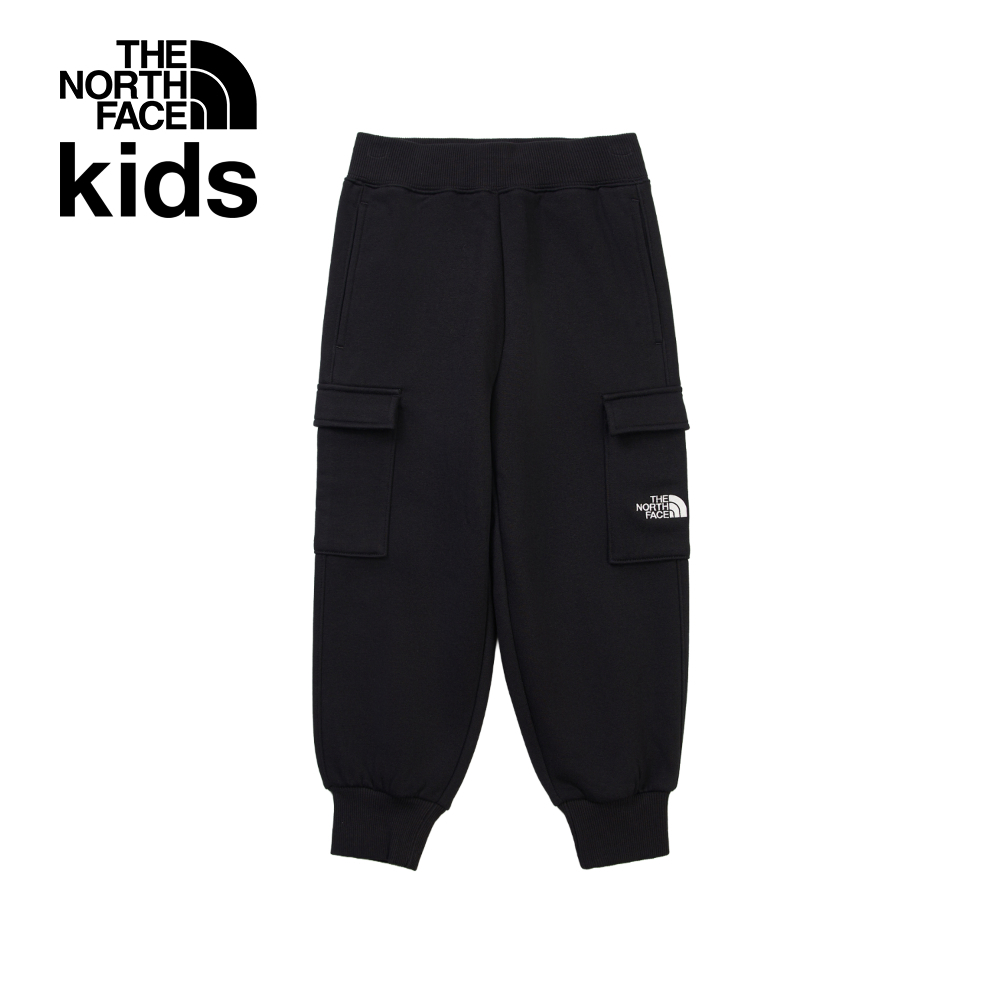 The North Face北面兒童黑色運動休閒長褲｜8F14JK3