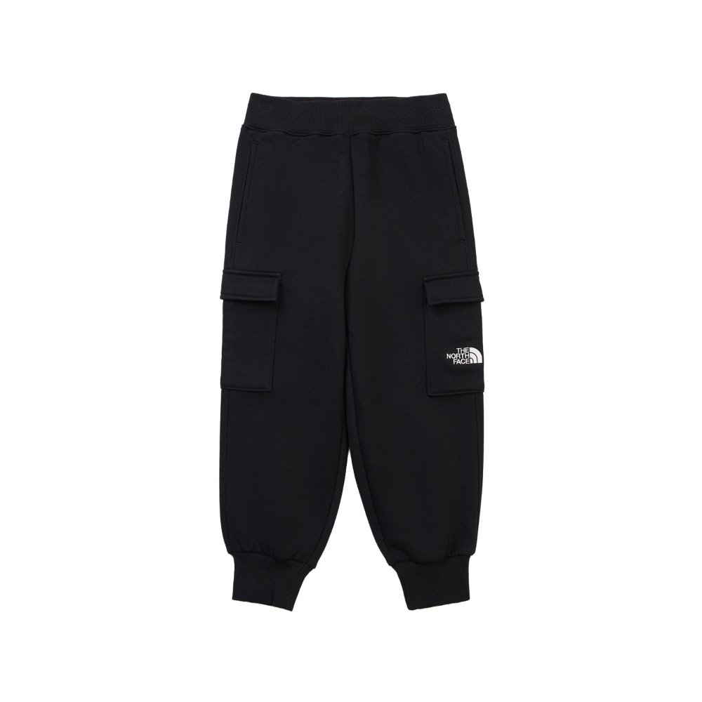 The North Face北面兒童黑色運動休閒長褲｜8F14JK3