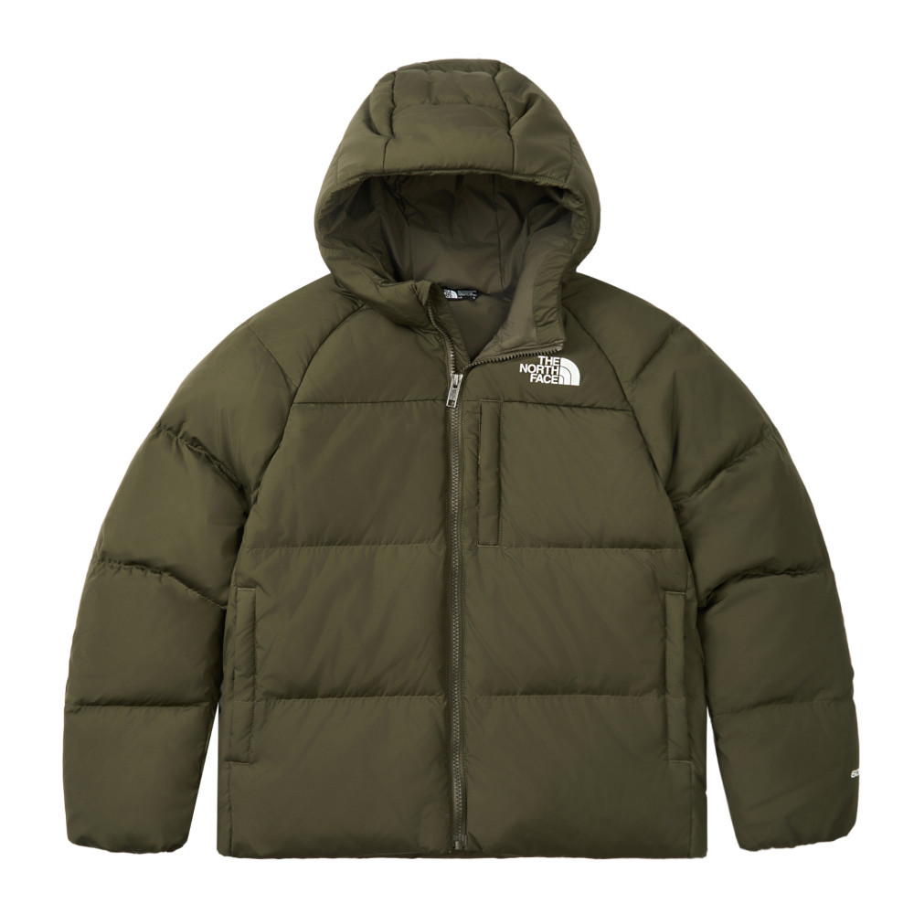 The North Face北面兒童灰褐色DWR防潑水羽絨外套｜88TX21L