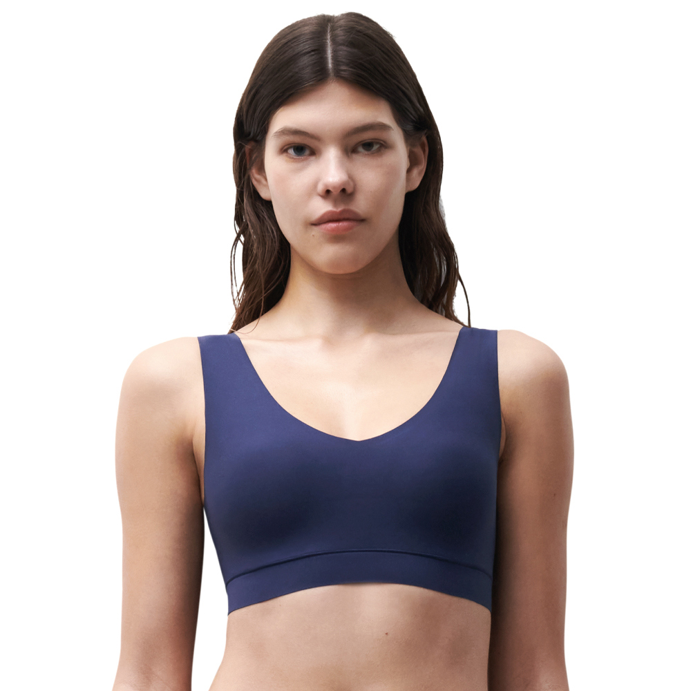 【Chantelle Lab】透氣涼感V領無痕內衣>XS-XXL>海軍藍(16A10_023)【Soft Stretch】