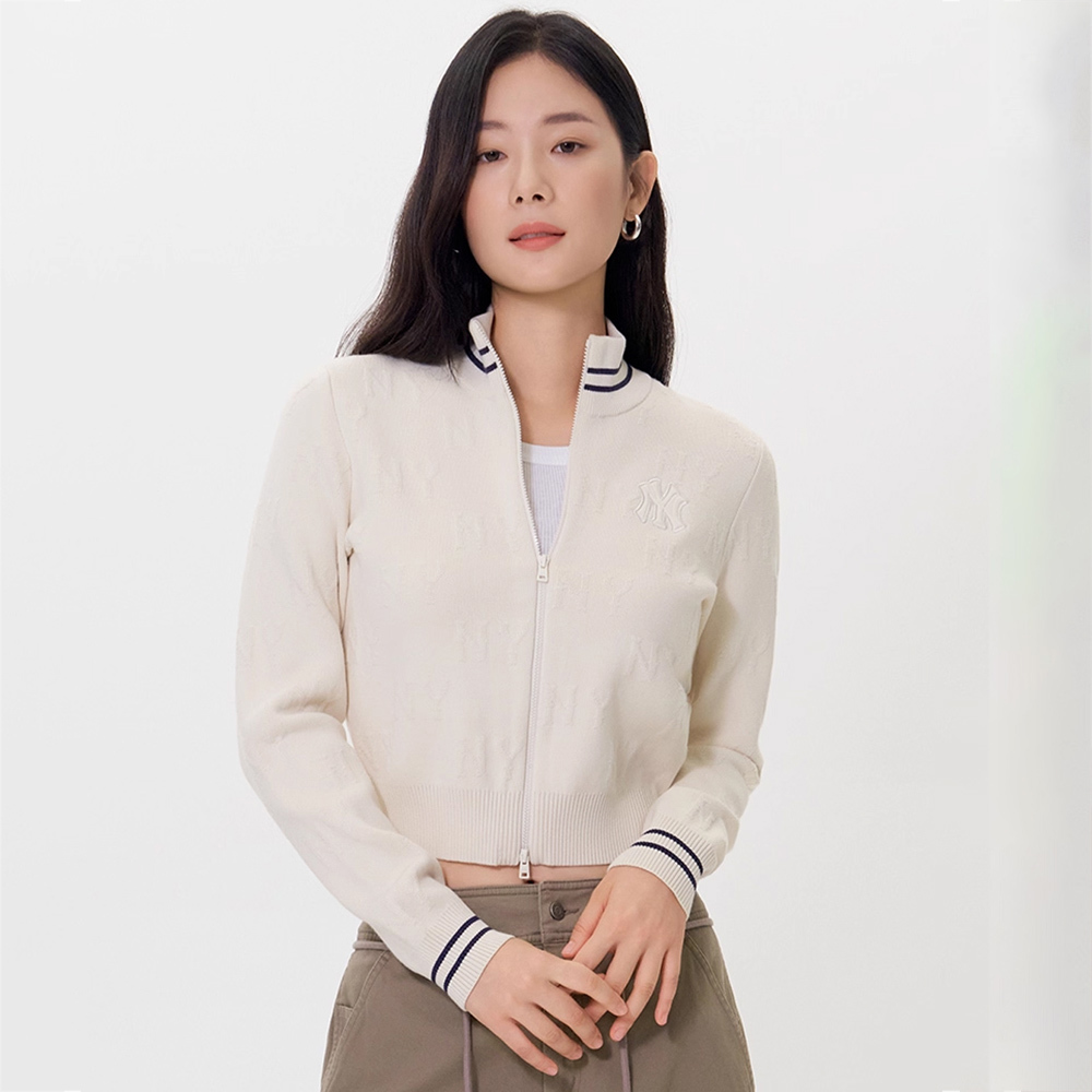 MLB Korea MLB 女版長袖復古水洗針織衫 Monogram系列 紐約洋基隊 (3FKCM015