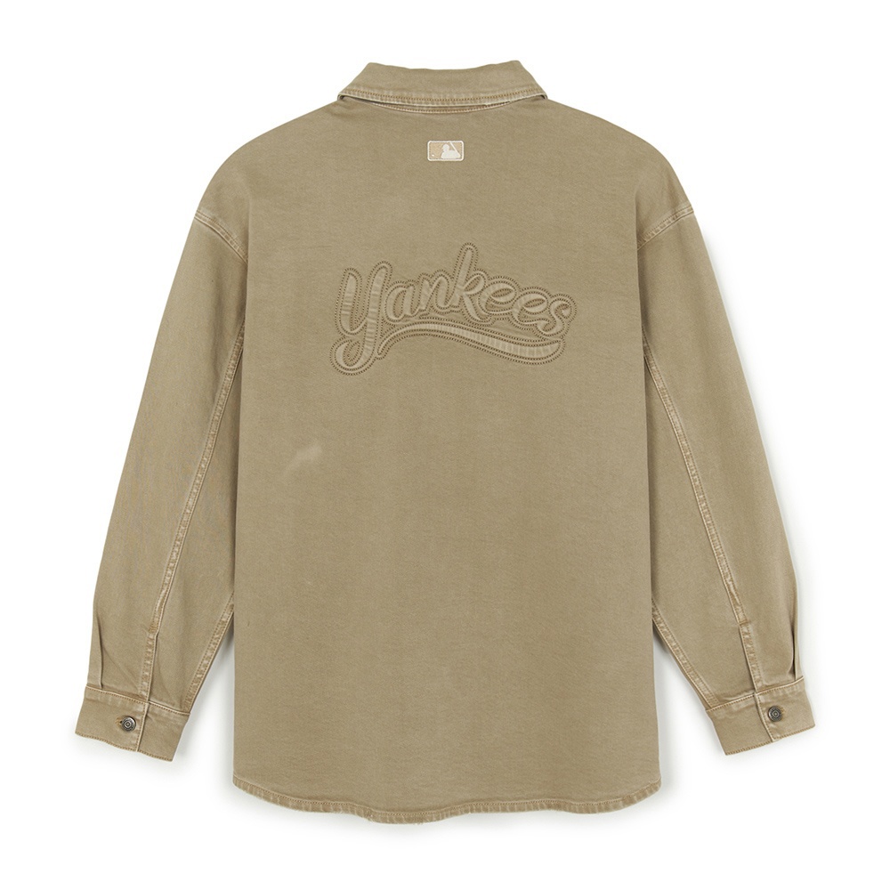 MLB 牛仔丹寧長袖襯衫 Varsity系列 紐約洋基隊 (3ADRV0254-50BGS)