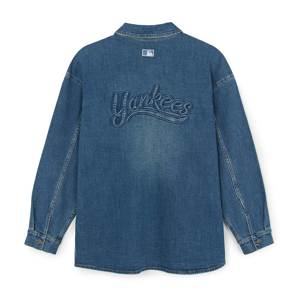 MLB 牛仔丹寧長袖襯衫 Varsity系列 紐約洋基隊 (3ADRV0254-50INS)