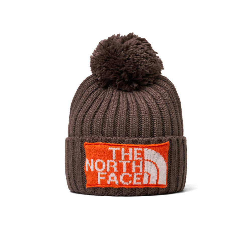 The North Face北面男女款棕色品牌LOGO毛帽｜7WJO88O