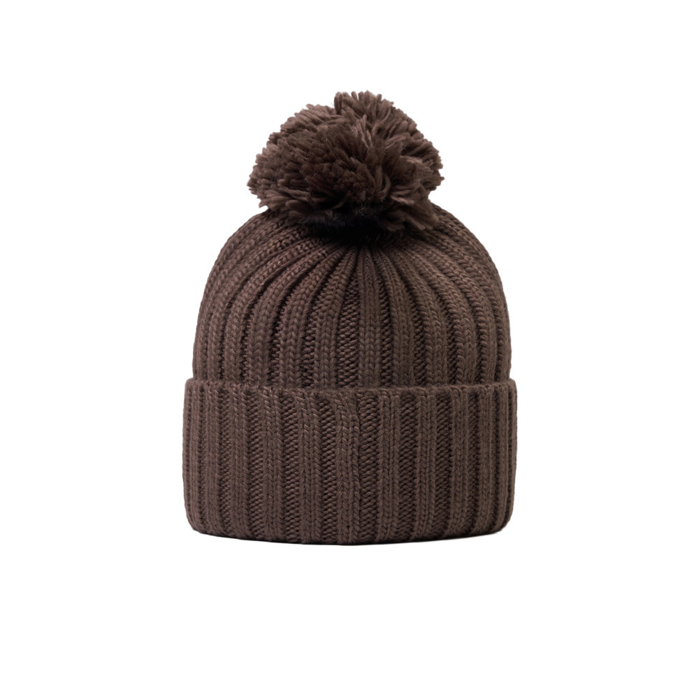 The North Face北面男女款棕色品牌LOGO毛帽｜7WJO88O