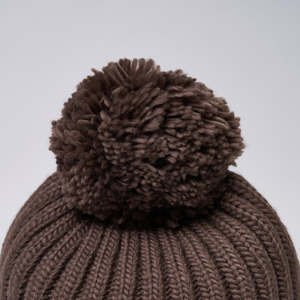 The North Face北面男女款棕色品牌LOGO毛帽｜7WJO88O