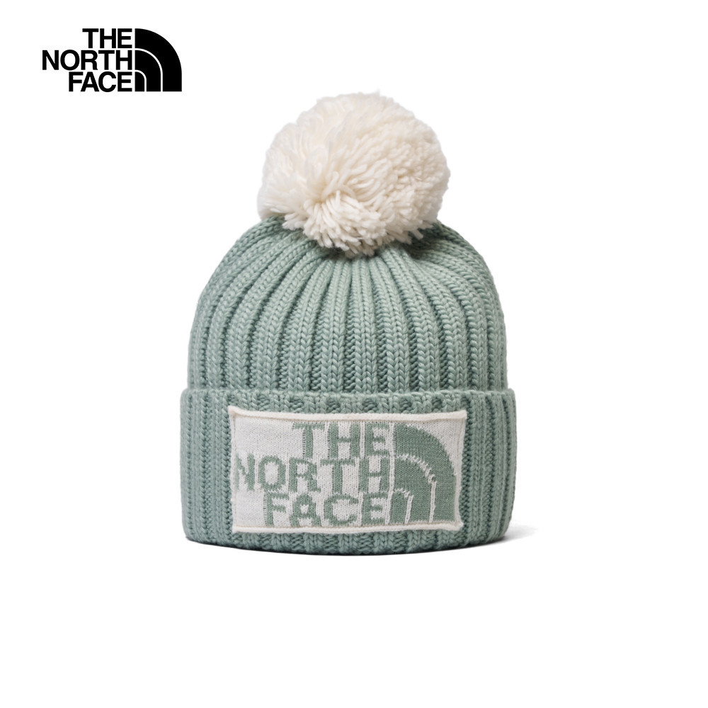 The North Face北面男女款綠色品牌LOGO毛帽｜7WJODI4