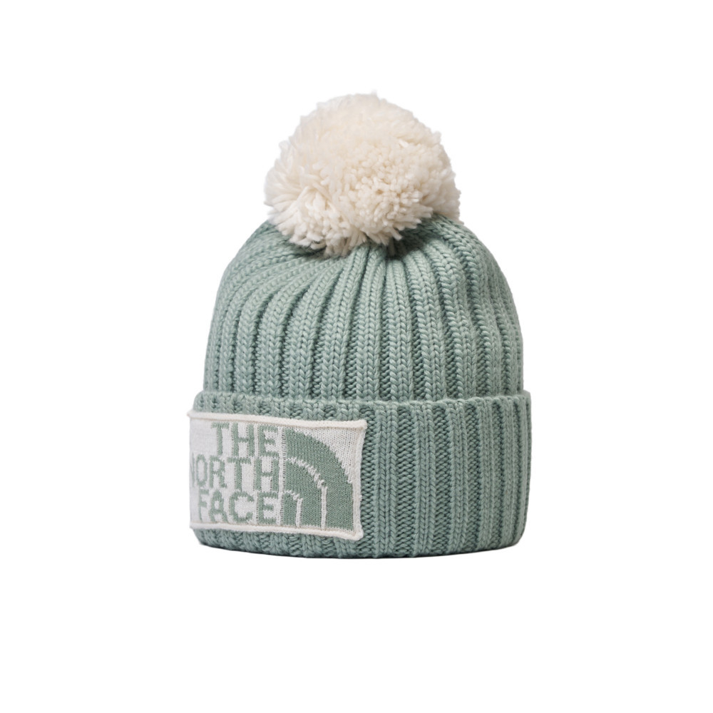 The North Face北面男女款綠色品牌LOGO毛帽｜7WJODI4