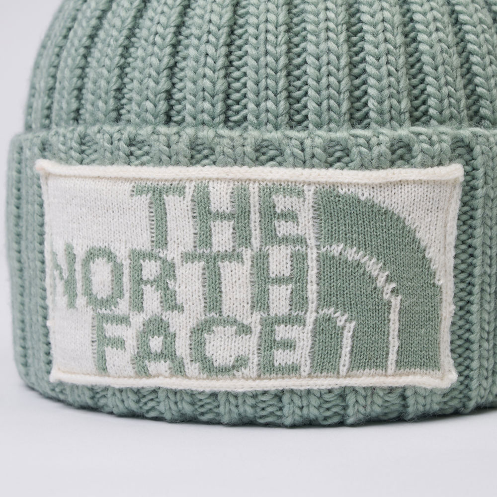 The North Face北面男女款綠色品牌LOGO毛帽｜7WJODI4