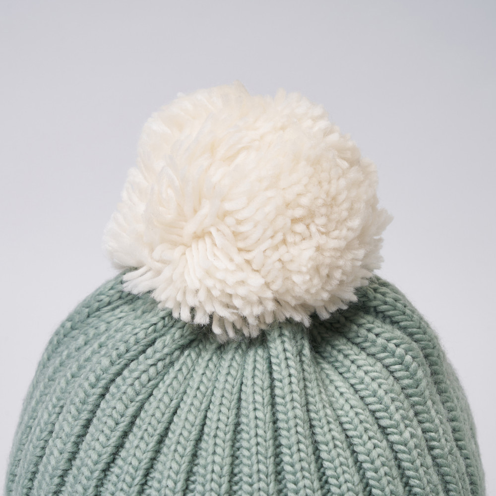 The North Face北面男女款綠色品牌LOGO毛帽｜7WJODI4