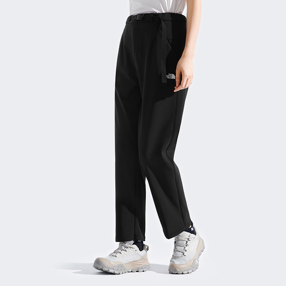 The North Face北面女款黑色DWR防潑水戶外徒步長褲｜8DXFJK3
