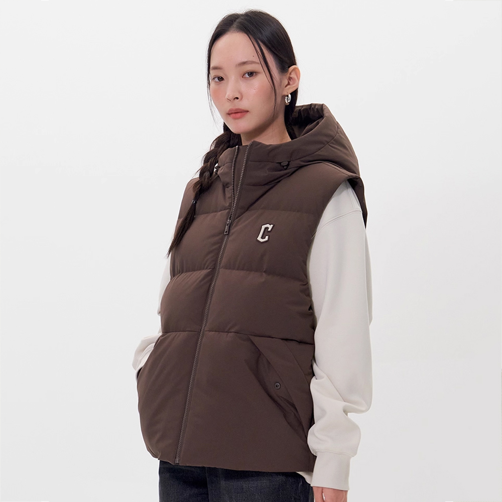 MLB 小Logo羽絨背心 克里夫蘭守護者隊 (3ADVB0456-45BRS)