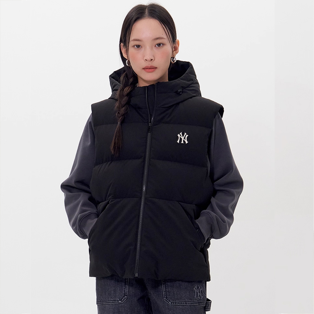 MLB 小Logo羽絨背心 紐約洋基隊 (3ADVB0456-50BKS)