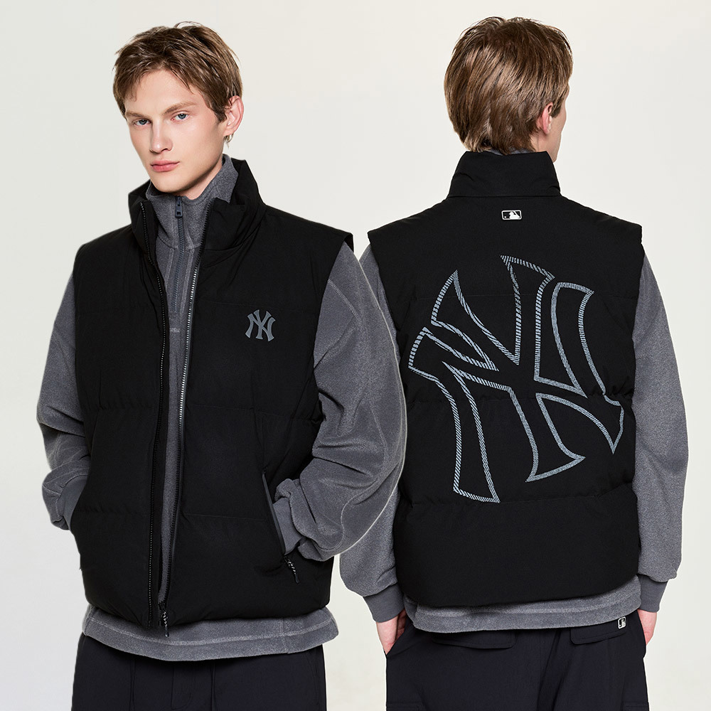 MLB Korea MLB 背後大Logo羽絨背心 紐約洋基隊 (3ADVB0156-50BKS)｜歐傑運
