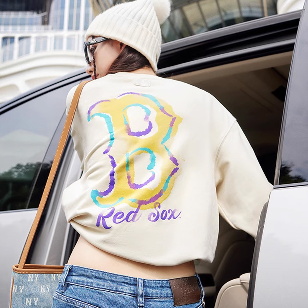 MLB 背後大Logo長袖大學T 波士頓紅襪隊 (3AMTB3254-43CRS)