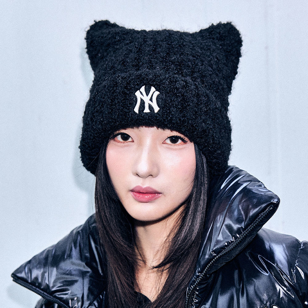 MLB 貓耳針織毛帽 紐約洋基隊 (3ABNB1156-50BKS)