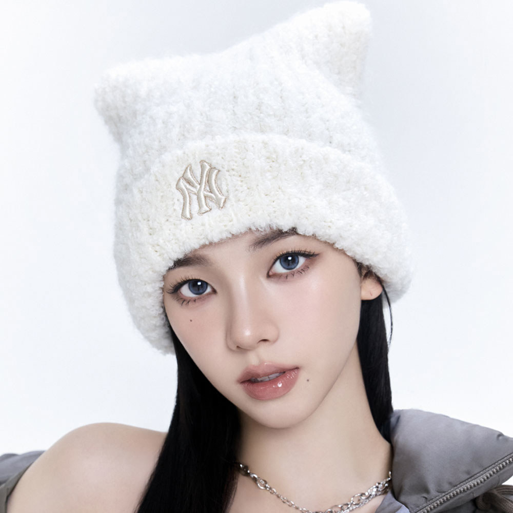 MLB 貓耳針織毛帽 紐約洋基隊 (3ABNB1156-50CRS)