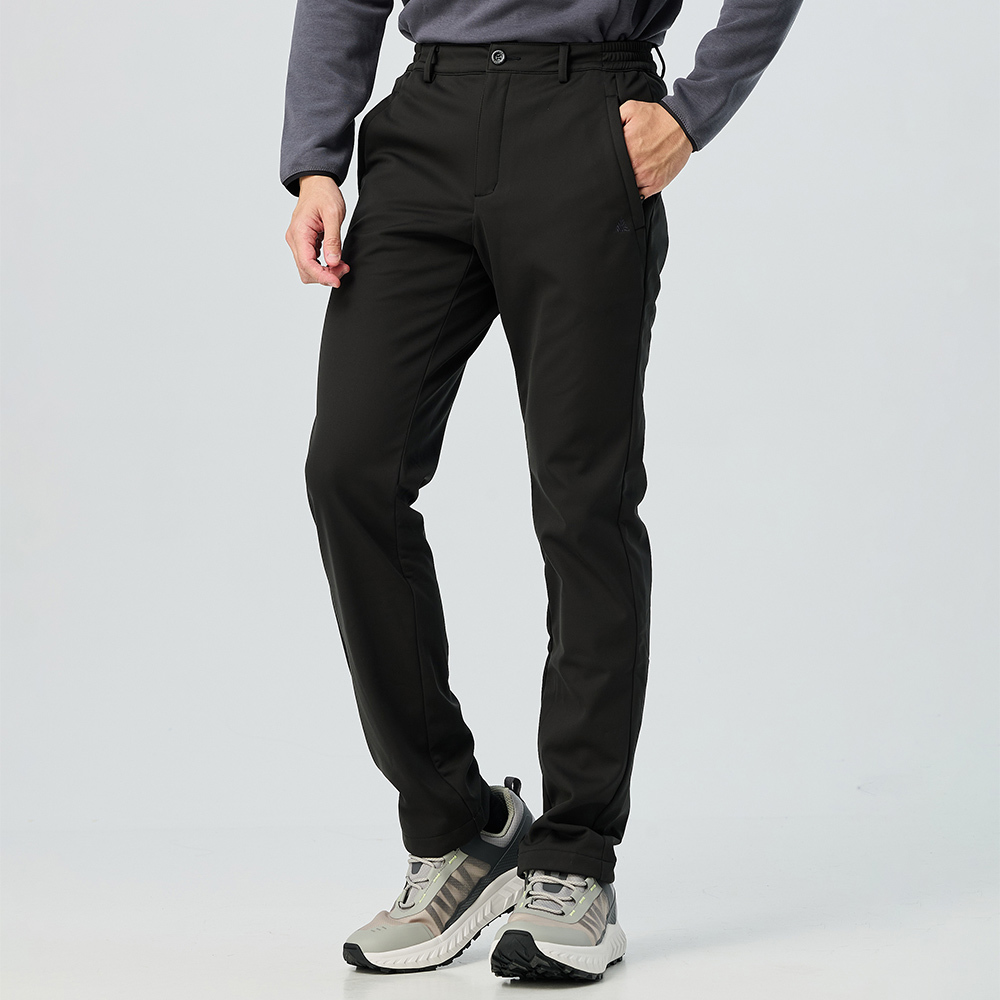 男款SOFTSHELL防風保暖長褲(A1PA2503M星夜黑/刷毛/防風保暖/台灣製造)