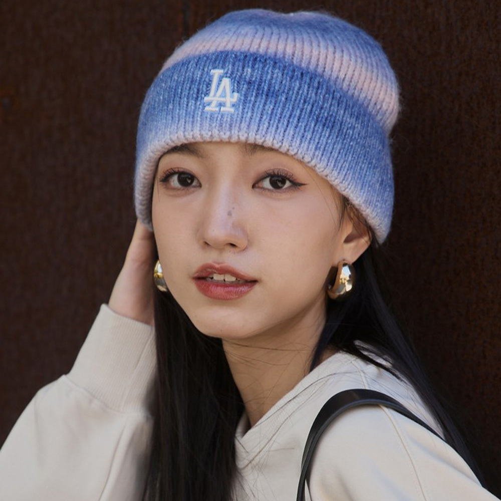 MLB 漸層針織毛帽 洛杉磯道奇隊 (3ABNV0656-07BLL)