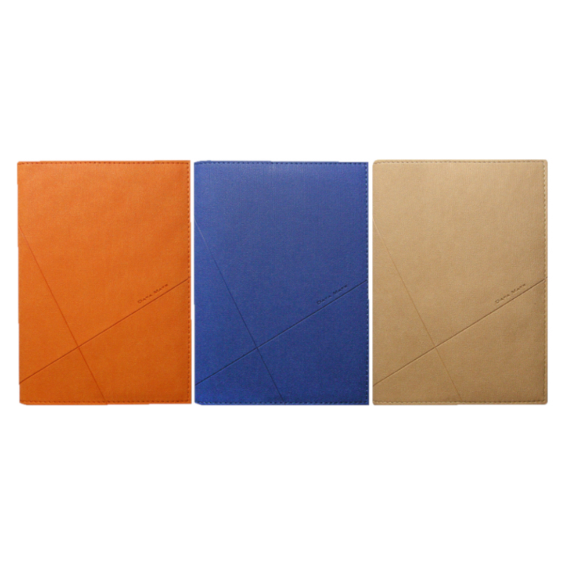 DATAMATE 2026年 簡約典雅 皮套平裝本 32K DM-32137-桔色/藍色/淺棕