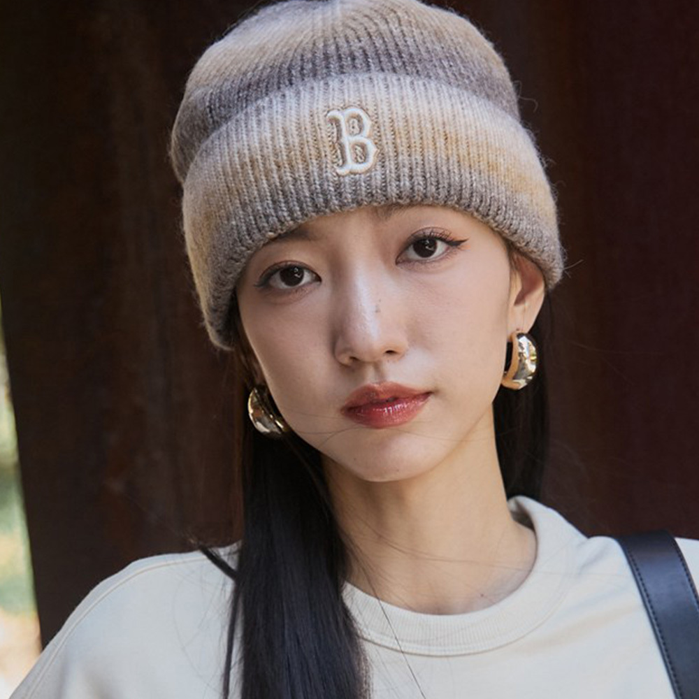 MLB 漸層針織毛帽 波士頓紅襪隊 (3ABNV0656-43BGD)