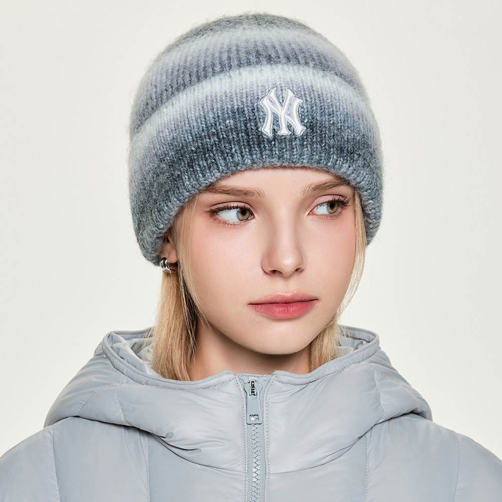 MLB 漸層針織毛帽 紐約洋基隊 (3ABNV0656-50BKS)