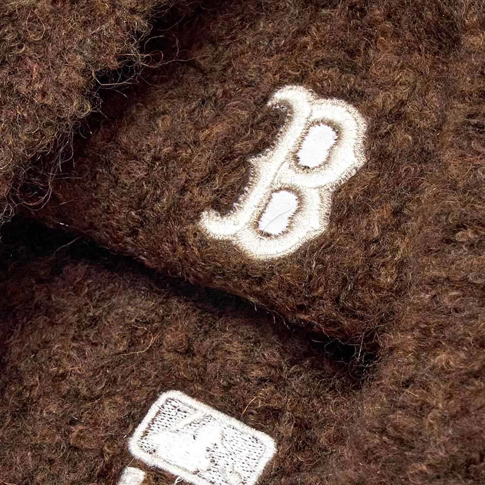 MLB 貓耳針織毛帽 護耳造型毛帽 波士頓紅襪隊 (3ABNV0756-43BRP)