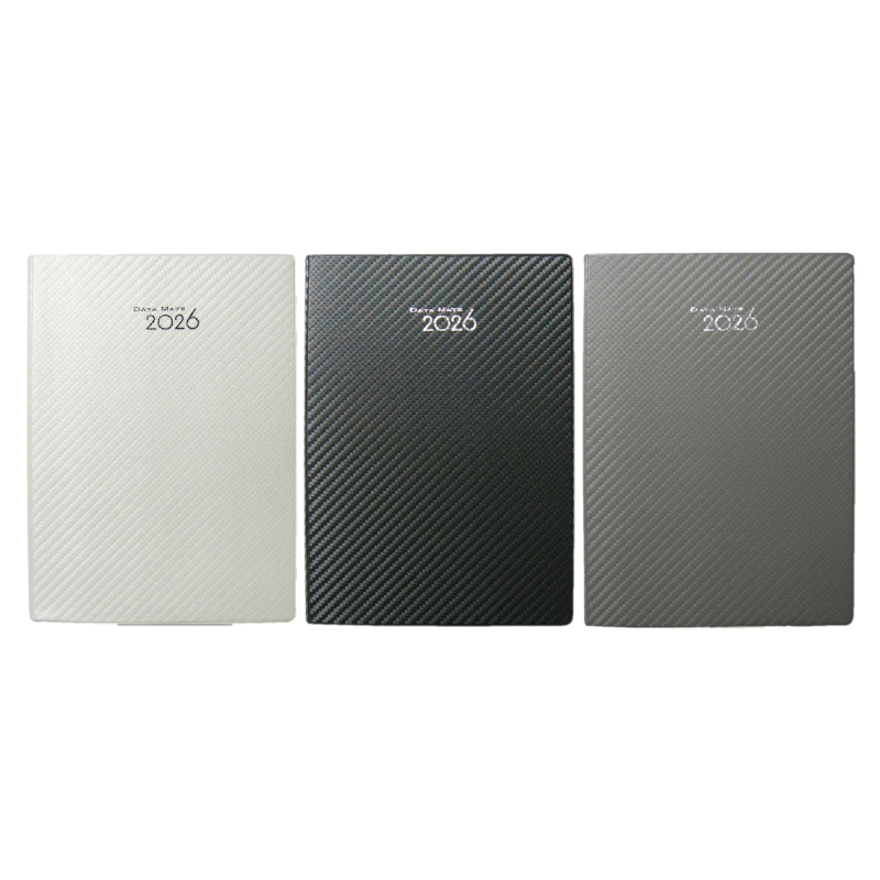 DATAMATE 2026年 平裝本 25K DM-25144(一天一頁)-黑色/雪白色/灰色