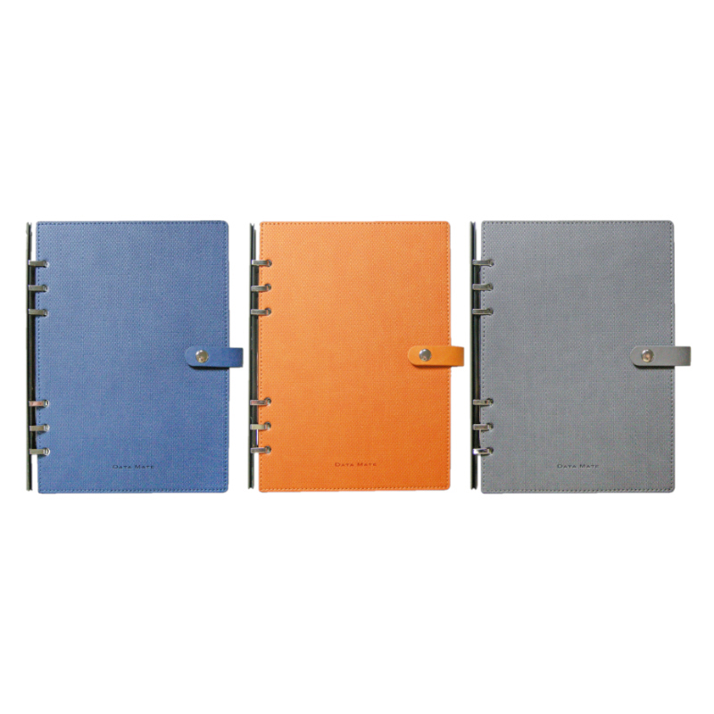 DATAMATE 2026年 輕巧風格 6孔工商日誌 25K DM-2596J-灰色/桔色/藍色