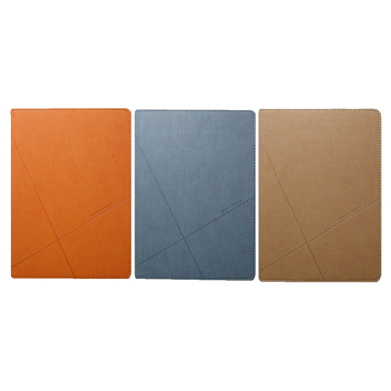 DATAMATE 2026年 簡約典雅 皮套平裝本 25K DM-25137K-藍灰色/桔色/褐色