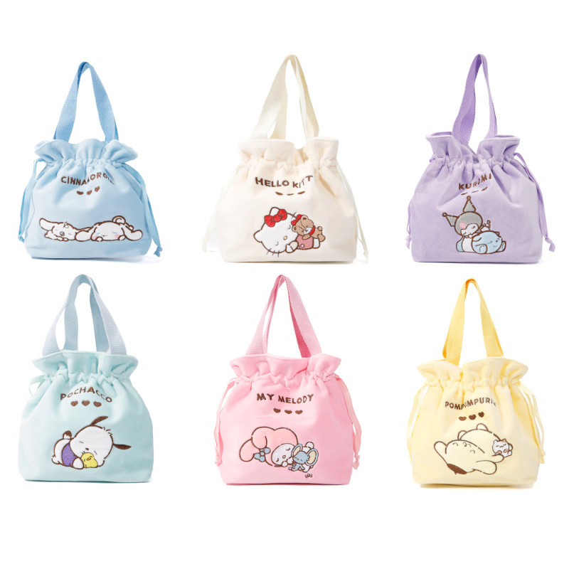 PG x 三麗鷗Sanrio 悠活時光系列 束口手提袋-大耳狗/凱蒂貓/酷洛米/美樂蒂/帕恰狗/布丁狗