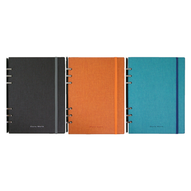 DATAMATE 2026年 輕巧時尚 6孔工商日誌 25K DM-834J-湖水藍/桔色/烏黑色
