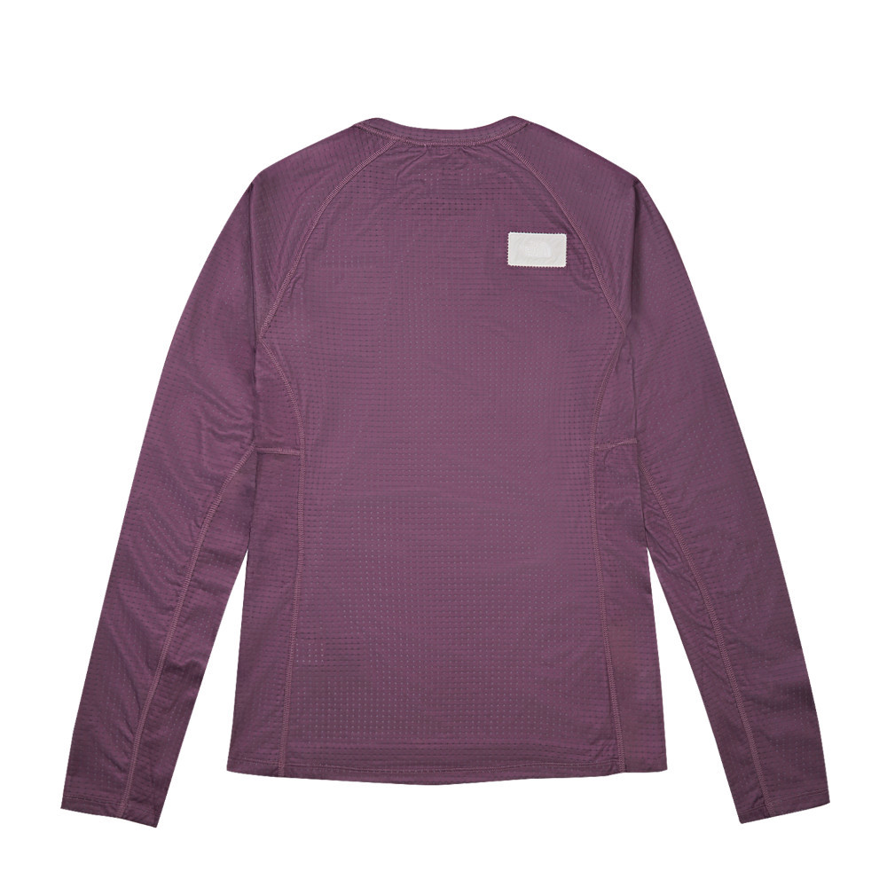 The North Face北面男款紫色FLASHDRY速乾長袖T恤｜87VE1NI