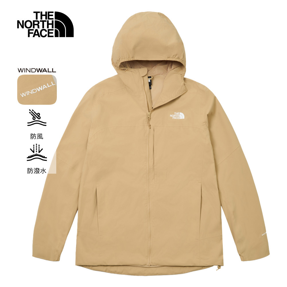 【10/24 00點週末限定】The North Face北面男款卡其色DWR防潑水輕量風衣｜89ZNLK5