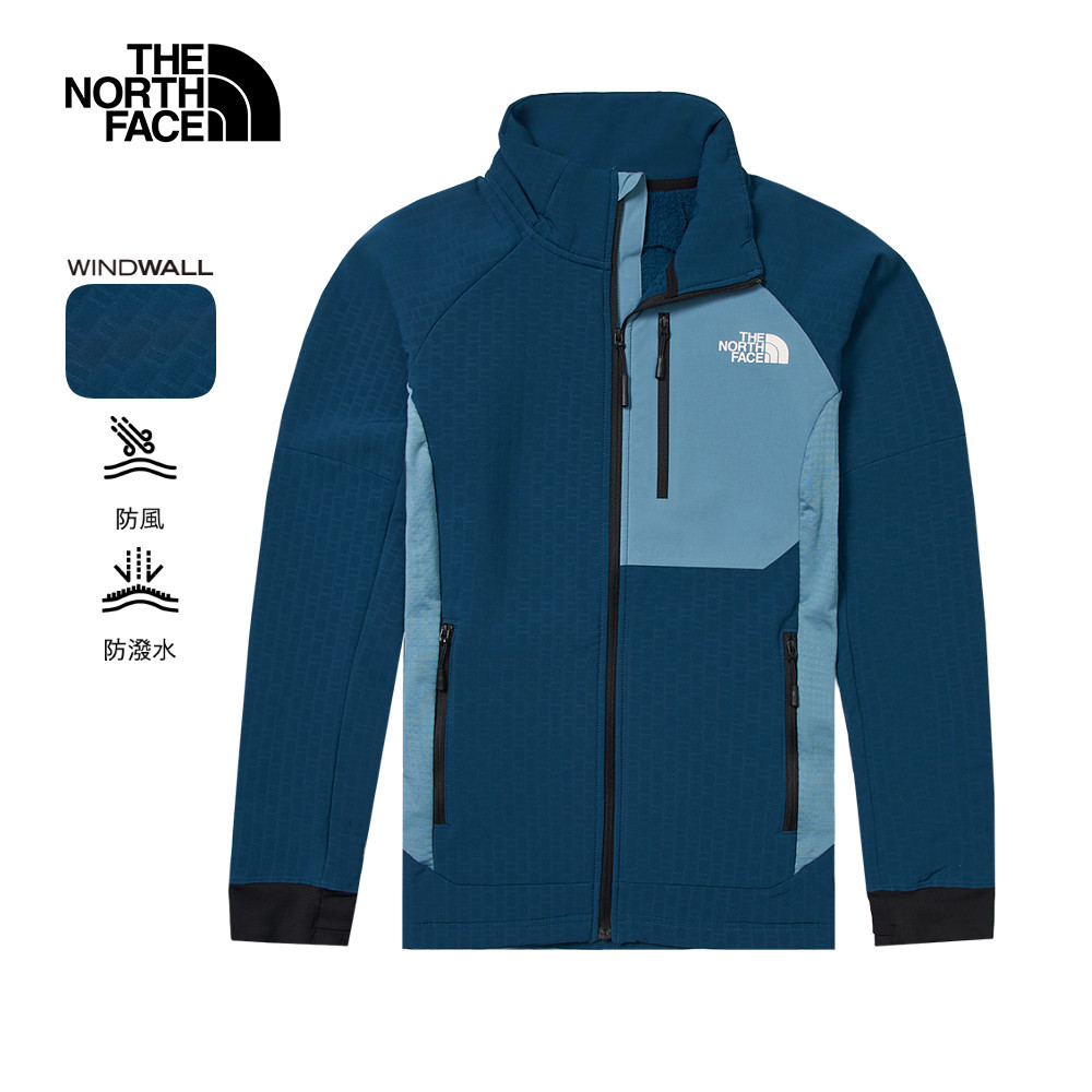 The North Face北面女款藍色DWR防潑水輕量風衣｜8AYD4OJ