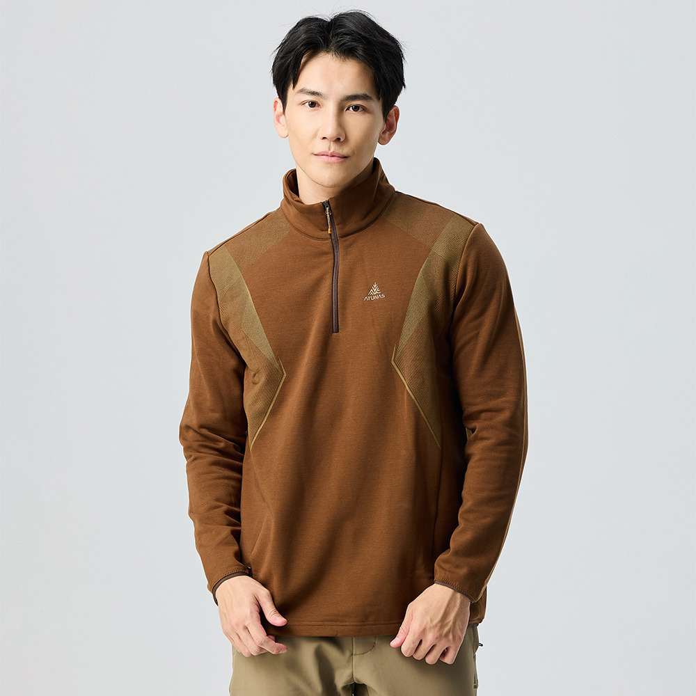 男款POLARTEC THERMAL Pro 保暖拉鍊衫/透氣保暖(A1PS2522M深棕/中層衣/刷毛保暖/專業登山)