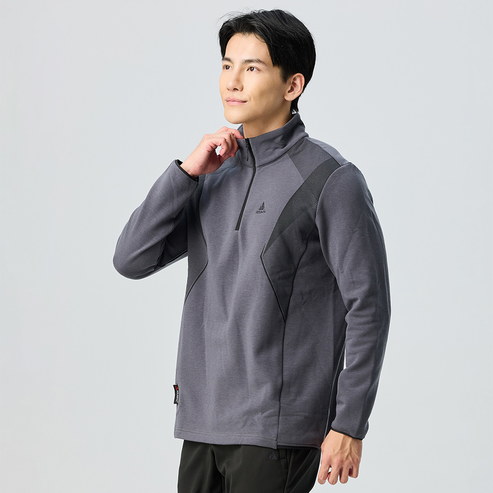 男款POLARTEC THERMAL Pro 保暖拉鍊衫/透氣保暖(A1PS2522M深灰/中層衣/刷毛保暖/專業登山)