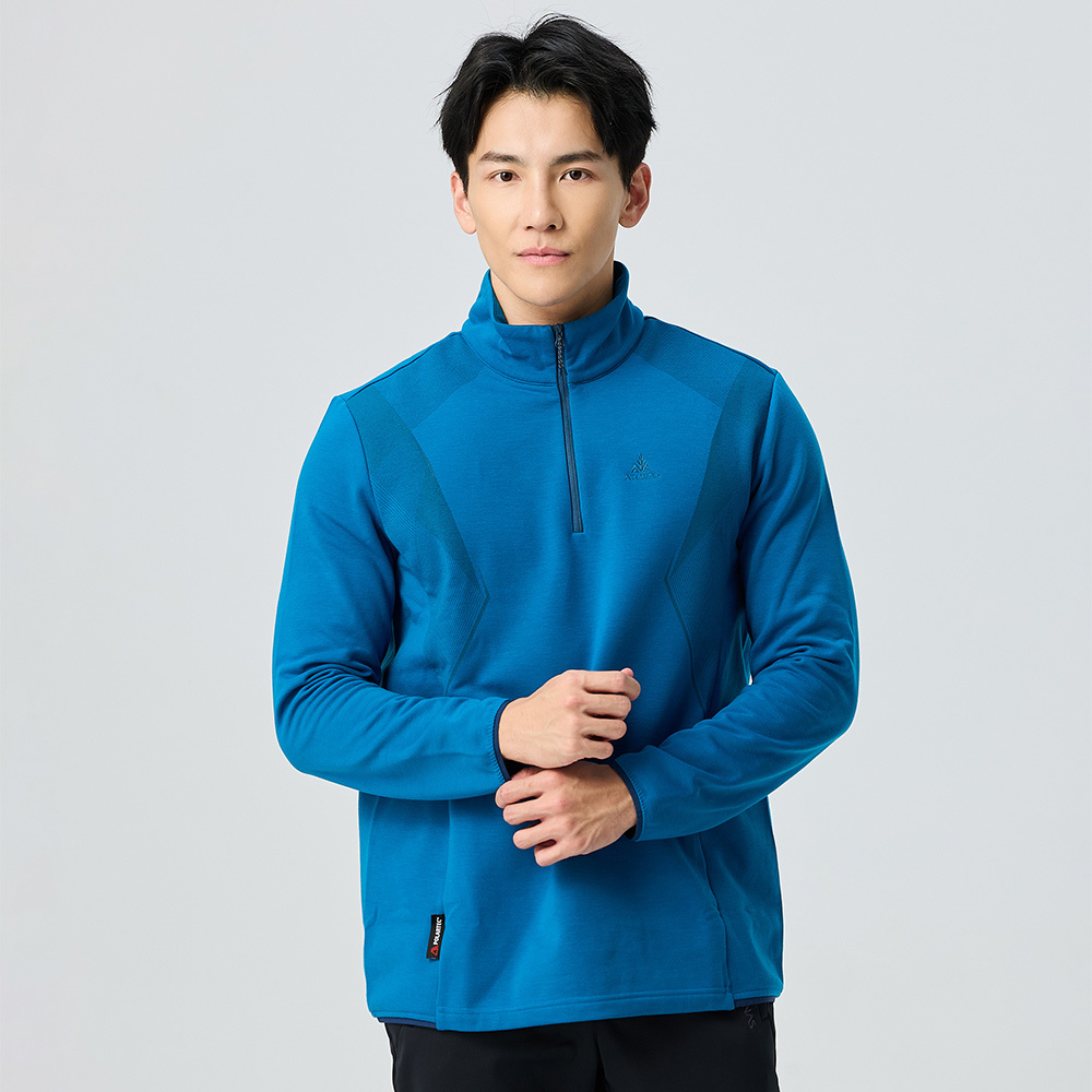 男款POLARTEC THERMAL Pro 保暖拉鍊衫/透氣保暖(A1PS2522M海藍/中層衣/刷毛保暖/專業登山)
