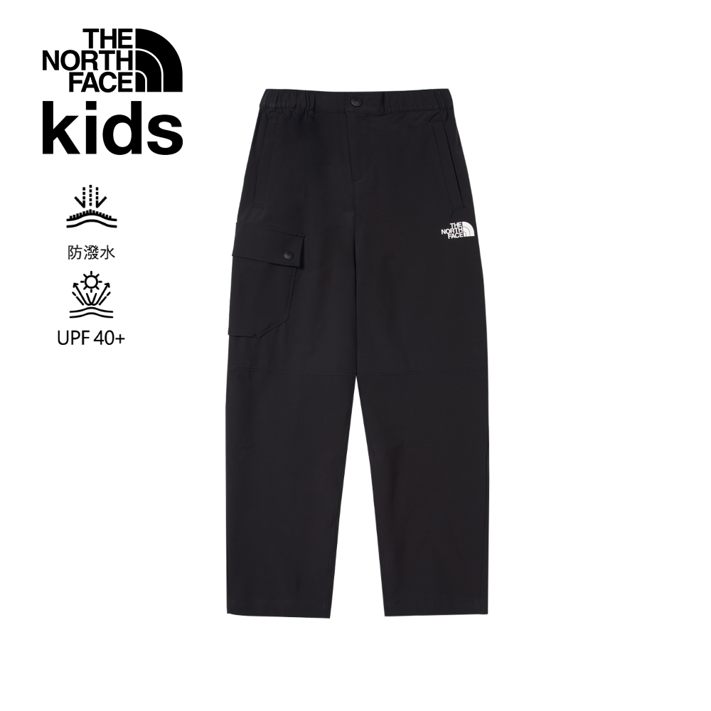The North Face北面兒童黑色DWR防潑水戶外徒步長褲｜87Z1JK3