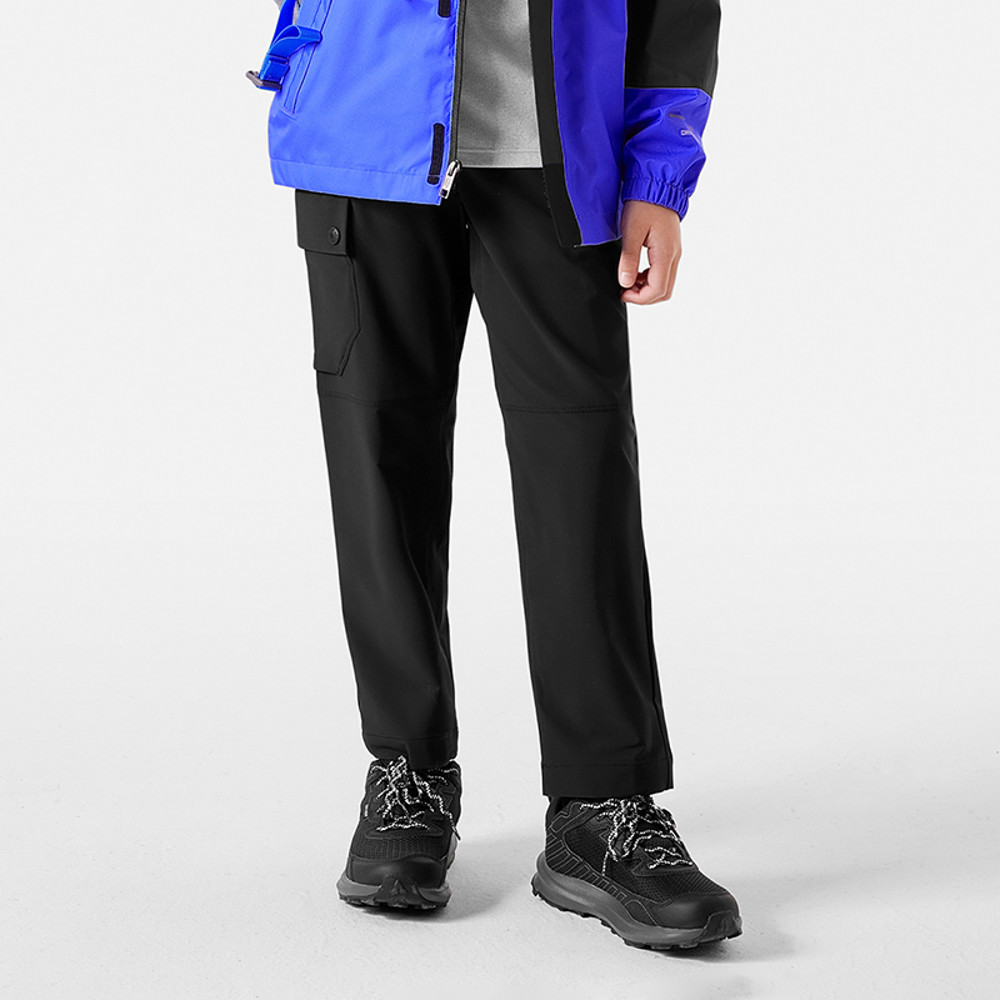 The North Face北面兒童黑色DWR防潑水戶外徒步長褲｜87Z1JK3