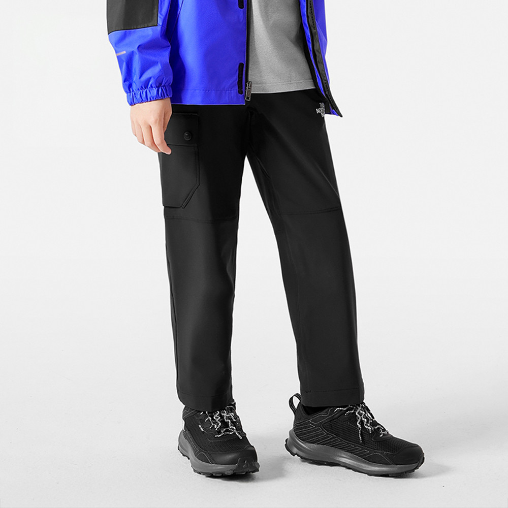 The North Face北面兒童黑色DWR防潑水戶外徒步長褲｜87Z1JK3