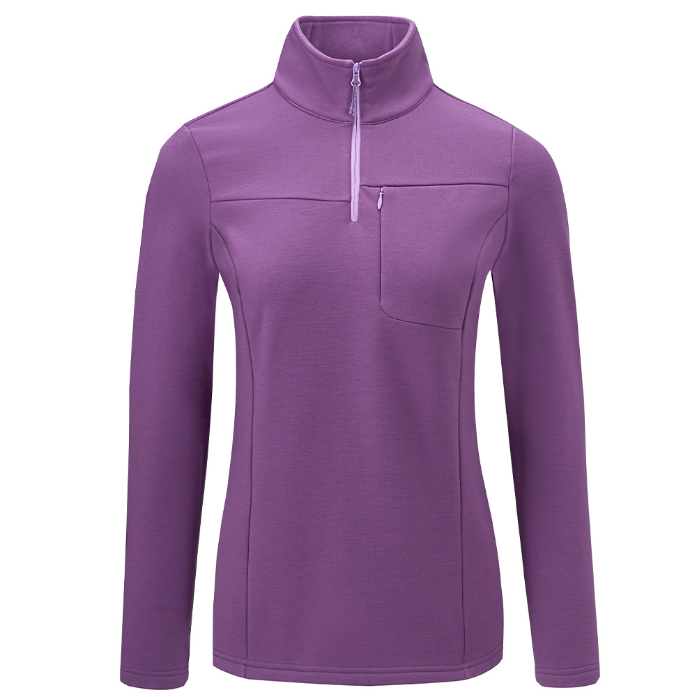 女款POLARTEC THERMAL Pro 保暖拉鍊衫/透氣保暖(A1PS2523W藕霧紫/中層衣/刷毛保暖/專業登山)