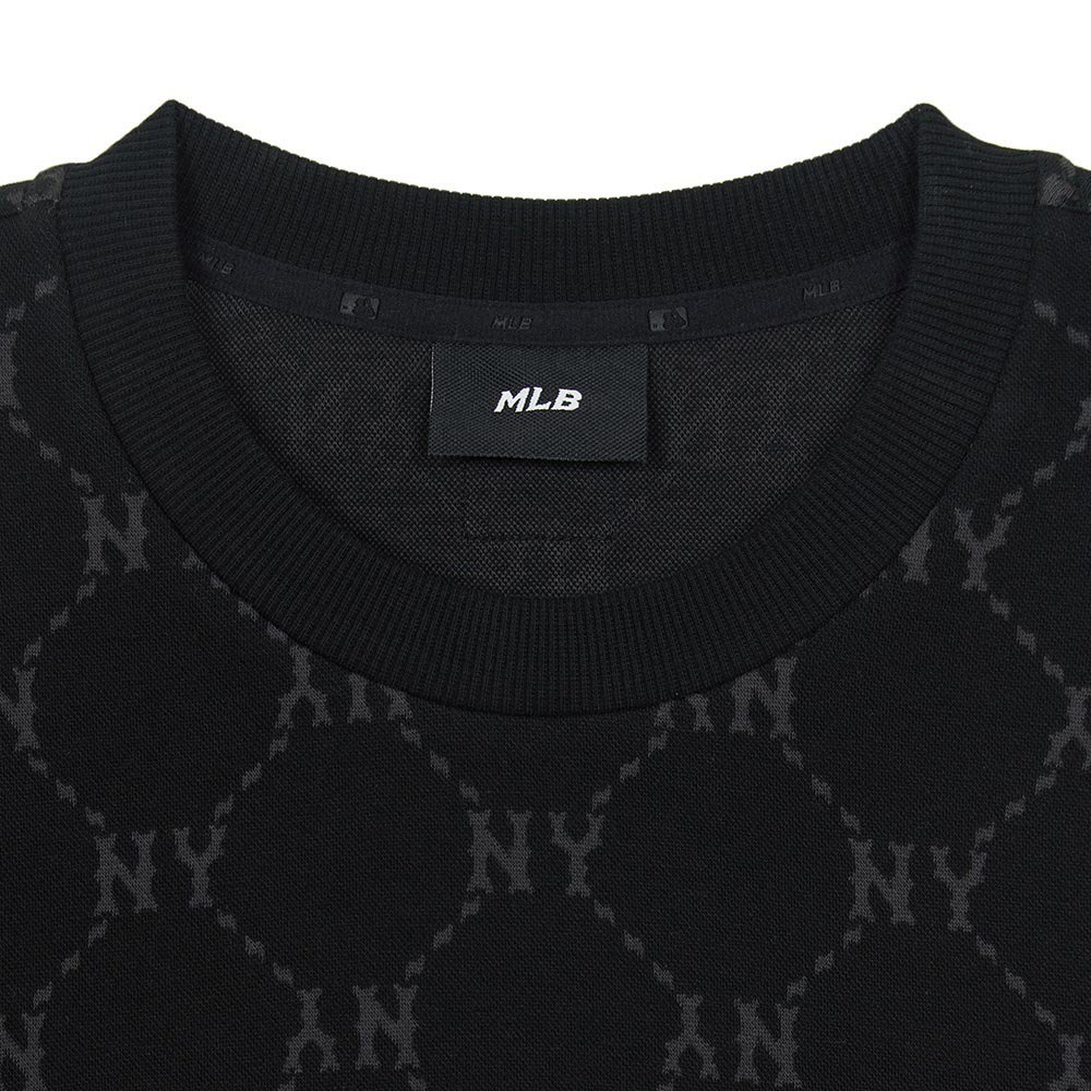 MLB 小Logo長袖大學T Monogram系列 紐約洋基隊 (3AMTM1254-50BKS)