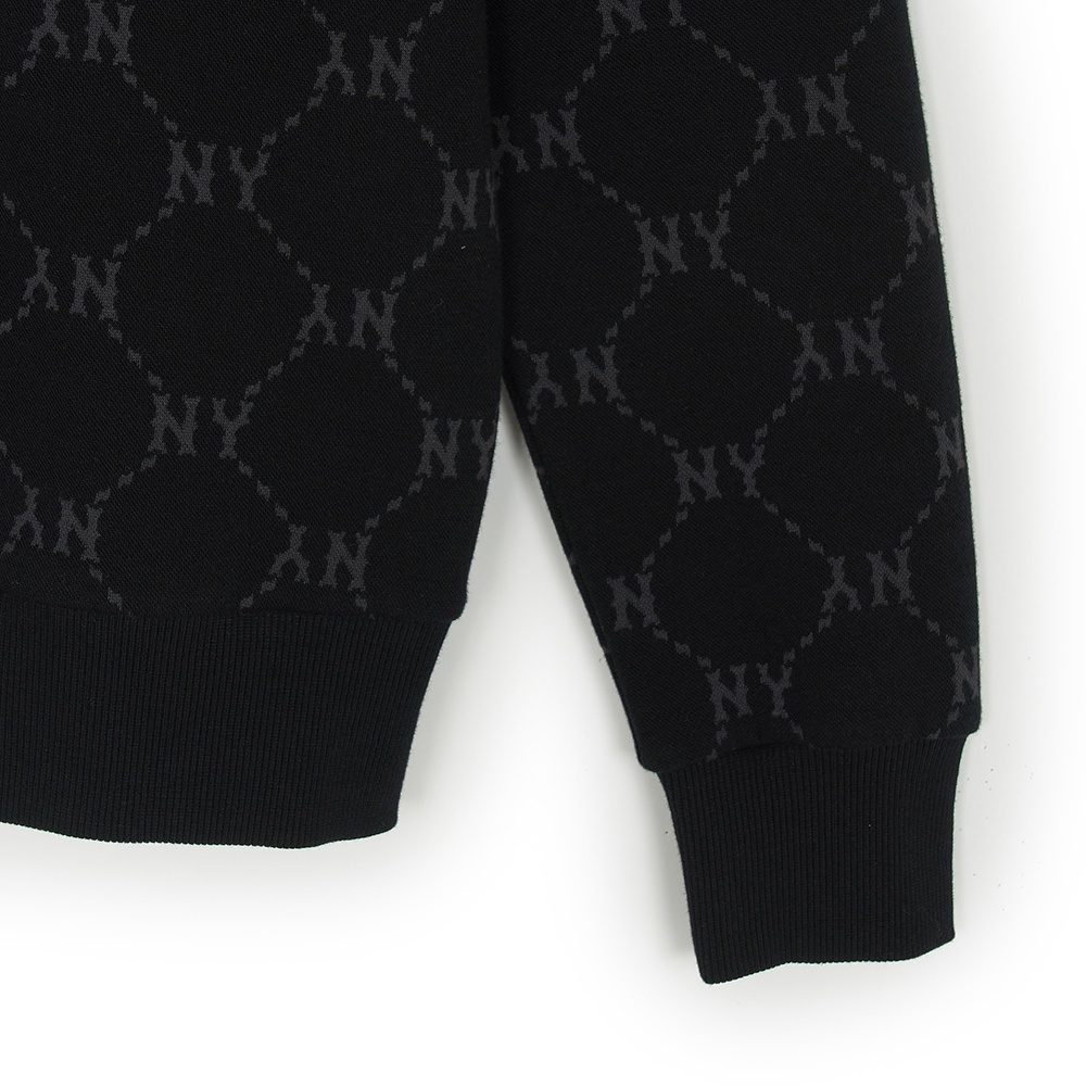 MLB 小Logo長袖大學T Monogram系列 紐約洋基隊 (3AMTM1254-50BKS)