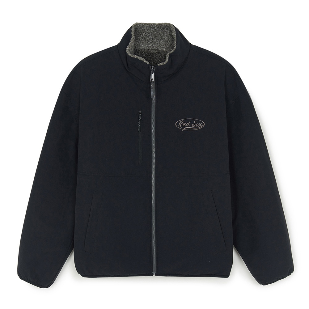 MLB 羊羔絨 雙面外套 兩面穿外套 波士頓紅襪隊 (3AFDB0456-43CGS)