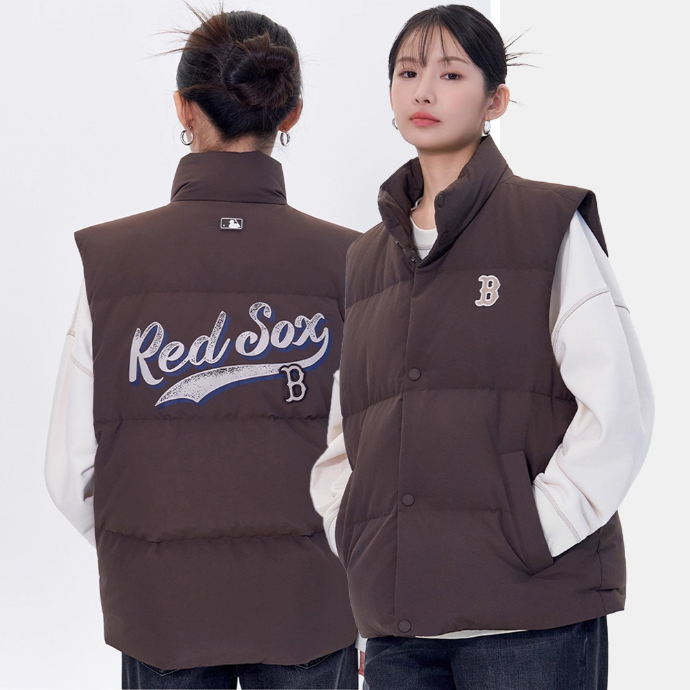 MLB 背後大Logo羽絨背心  Varsity系列 波士頓紅襪隊 (3ADVV0156-43BRS)