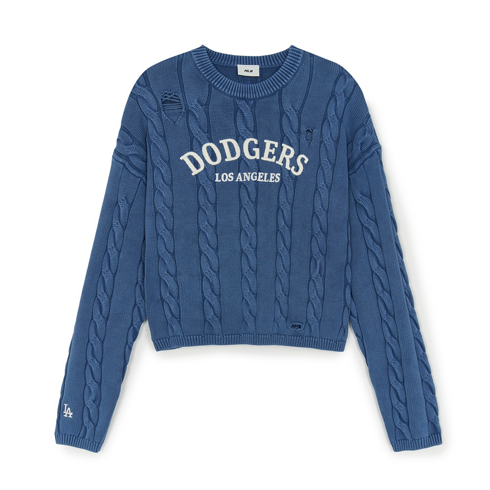 MLB Korea MLB 女版針織上衣 Varsity系列 洛杉磯道奇隊 (3FKPV0354-07VOD)